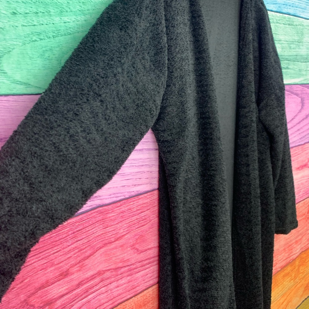 🖤LAST ONE!!🖤Coord Set black 3 piece long cardigan, crop top & leggings NWOT - Picture 9 of 14